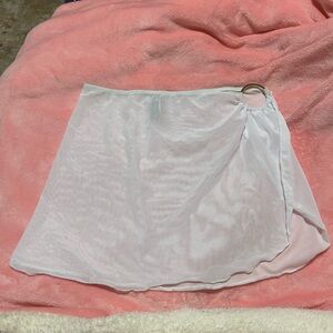 Elegant White Bikini Cover Up Skirt